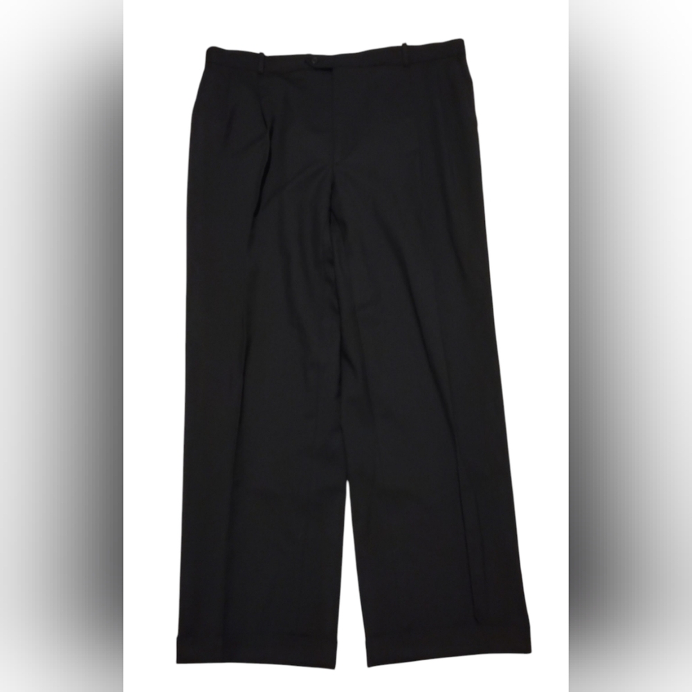 Versini Men's Slacks Dress Pants Black Size 41 100% Wool